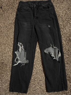 wild fable Black Distressed Ripped Jeans